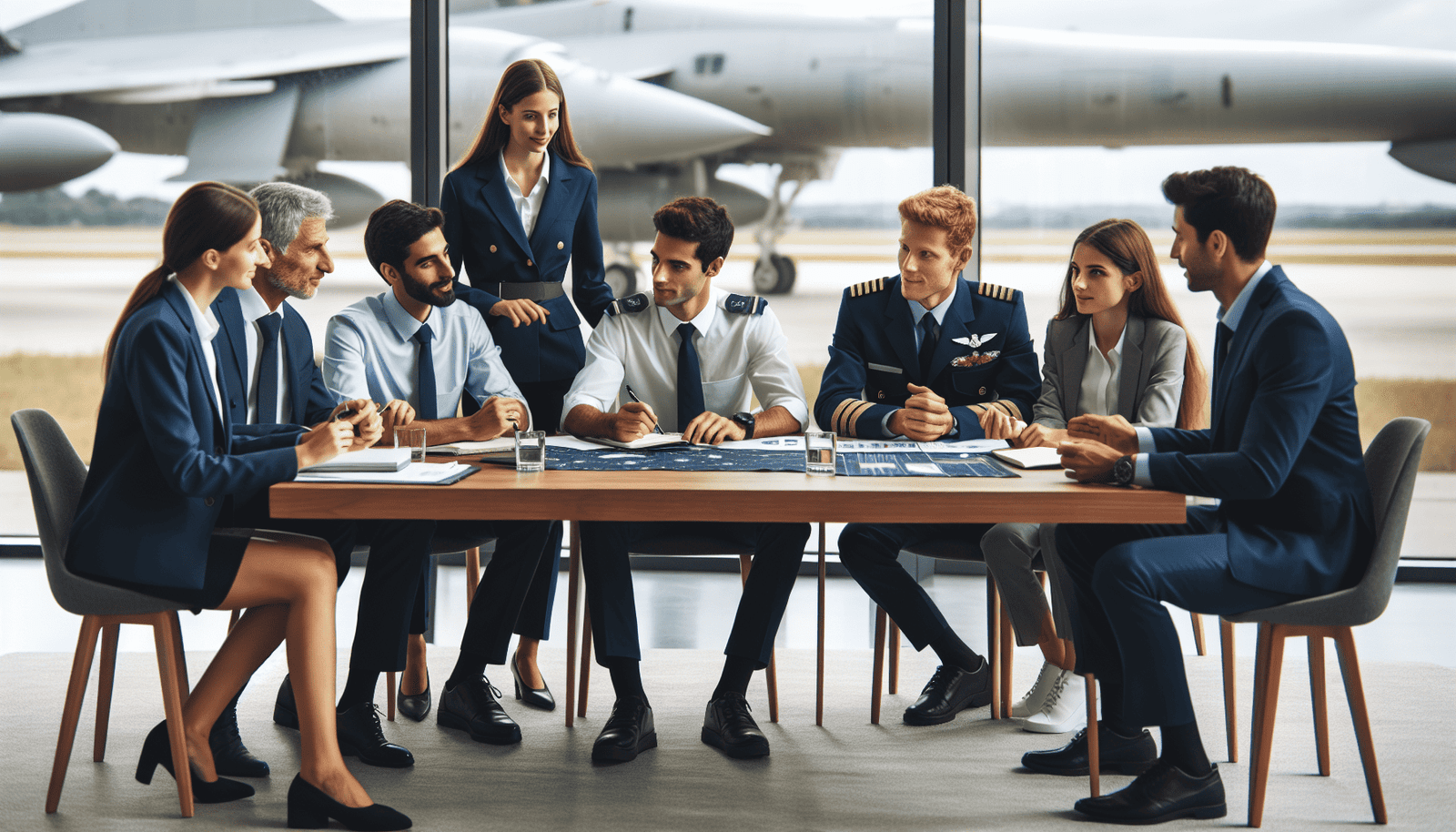 Professionals in aerospace careers
